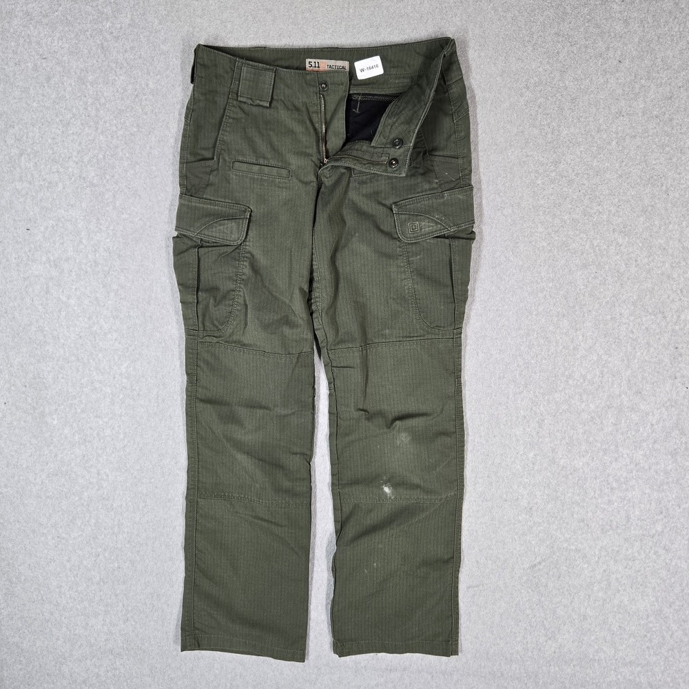 5.11 Tactical Women Pants US 4 Green Cargo Stryke Flex Tac 29" Inseam READ